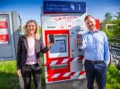 Einer der sechs Automaten, die testweise außer Betrieb genommen wurden.